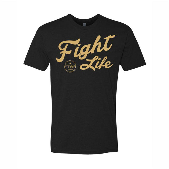 FTWR® Fight Life Black/Gold Chrome Tee