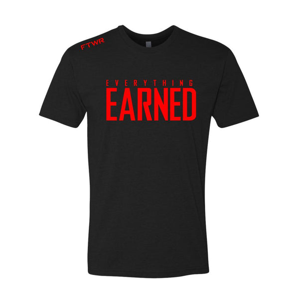 FTWR® Everything Earned Black/Red Chrome Tee