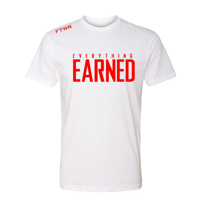 FTWR® Everything Earned White/Red Chrome Tee